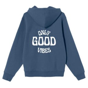 "ONLY GOOD VIBES" HOODIE - Azul